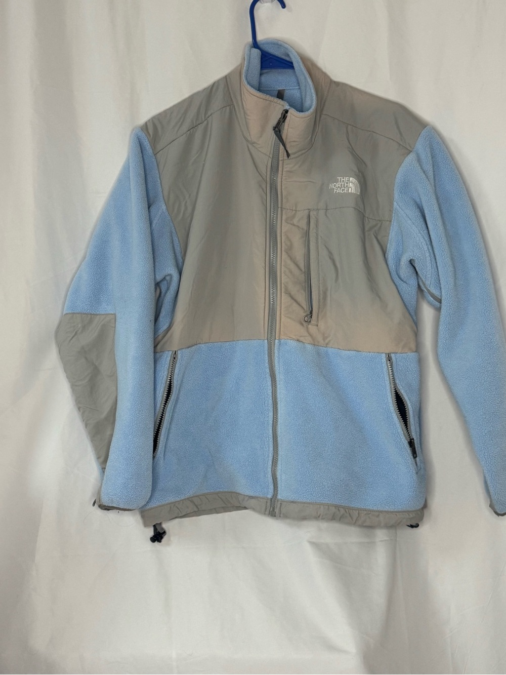 The North Face Pale Blue and Gray Fleece Jacket
